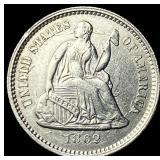 1862 Seated Liberty Half Dime CLOSELY  UNCIRCULAT