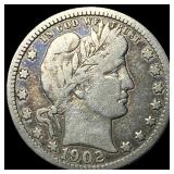 1902 Barber Silver Quarter LIGHTLY CIRCULATED