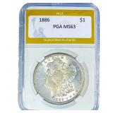 1886 Morgan Silver Dollar PGA MS63