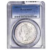 1891-S Morgan Silver Dollar PCGS MS64