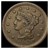 1852 Braided Hair Large Cent CLOSELY UNCIRCULATED