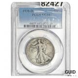 1938-D Walking Liberty Half Dollar PCGS VG10