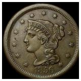 1856 Braided Hair Large Cent CLOSELY  UNCIRCULATE