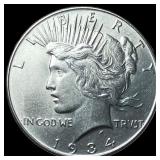 1934 Silver Peace Dollar CHOICE AU
