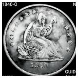 1840-O ND Seated Liberty Quarter CLOSELY UNC