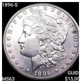 1896-S Morgan Silver Dollar CHOICE BU