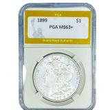 1899 Morgan Silver Dollar PGA MS63+