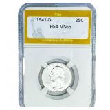 1941-D Washington Silver Quarter PGA MS66