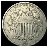 1866 Shield Nickel LIGHTLY CIRCULATED