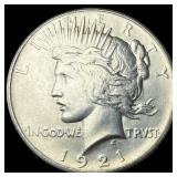 1921 Silver Peace Dollar CLOSELY UNCIRCULATED