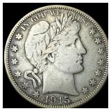 1915-D Silver Barber Half Dollar LIGHTLY  CIRCULA