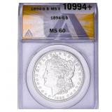 1894-S Morgan Silver Dollar ANACS MS60