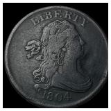 1804 Copper Half Cent NEARLY UNCIRCULATED