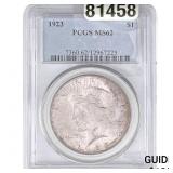 1923 Silver Peace Dollar PCGS MS62