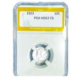 1923 Mercury Silver Dime PGA MS63 FB