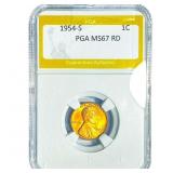 1954-S Walking Liberty Cent PGA MS67 RD
