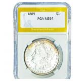 1889 Morgan Silver Dollar PGA MS64
