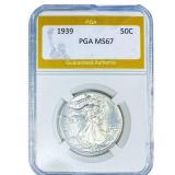 1939 Walking Liberty Half Dollar PGA MS67