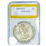 1900-O/CC Morgan Silver Dollar PGA AU50
