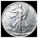 1937-S Walking Liberty Half Dollar CLOSELY UNCIRCU