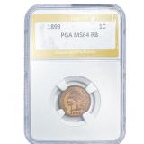1893 Indian Head Cent PGA MS64 RB