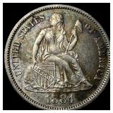 1884-S Silver Seated Liberty Dime CLOSELY  UNCIRC