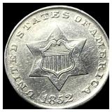 1852 Silver Three-Cent Piece UNCIRCULATED