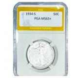 1934-S Walking Liberty Half Dollar PGA MS63+