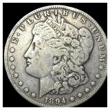 1894-O Silver Morgan Dollar ABOUT UNCIRCULATED