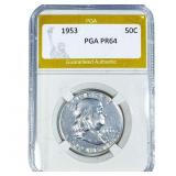 1953 Franklin Half Dollar PGA PR64