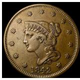 1842 Braided Hair Large Cent UNCIRCULATED