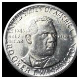 1946 Silver Booker T. Washington Half Dollar CHOIC
