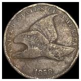 1858 Copper-Nickel Flying Eagle Cent ABOUT UNCIRCU