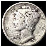 1924-S Silver Mercury Dime LIGHTLY CIRCULATED