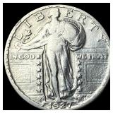 1927-S Silver Standing Liberty Quarter NEARLY  UN