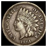 1861 Indian Head Cent NEARLY UNCIRCULATED