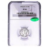 1942/41-D CAC Mercury Silver Dime NGC XF45