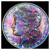 1890-S Color Silver Morgan Dollar UNCIRCULATED