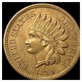 1859 Copper-Nickel Indian Head Cent CLOSELY UNCIRC