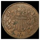 1865 Bronze Two-Cent Piece CLOSELY UNCIRCULATED