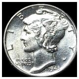 1943-S Silver Mercury Dime CHOICE BU