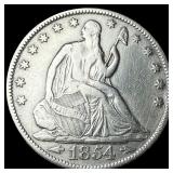 1854-O Silver Half Dollar NEARLY UNCIRCULATED