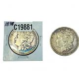 [2 Coins] 1890-1891 Morgan Silver Dollar