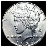 1934 Silver Peace Dollar CLOSELY UNCIRCULATED
