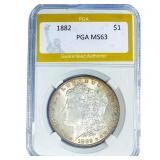 1882 Morgan Silver Dollar PGA MS63