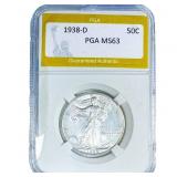1938-D Walking Liberty Half Dollar PGA MS63