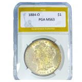 1884-O Morgan Silver Dollar PGA MS63