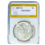 1897-O Morgan Silver Dollar PGA MS63