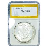 1899-O Morgan Silver Dollar PGA MS64