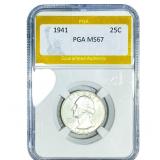 1941 Washington Silver Quarter PGA MS67